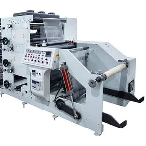 Impresora flexográfica troquelada rotativa con cuchilla de Doctor de descarga automática de 3 colores, máquina de impresión flexográfica