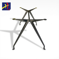 Patas de Mesa Metálicas Negras con Diseño de Estrella, Ajustables, Modernas, para Hogar, Oficina, Escritorio de Conferencias, Base, Estructura, Herrajes