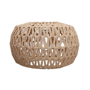 XH Rattan vimini ciondolo <span class=keywords><strong>paralume</strong></span> <span class=keywords><strong>corda</strong></span> di carta tessuta <span class=keywords><strong>paralume</strong></span> rotondo - Product Image 2