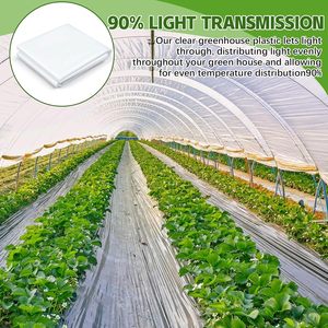 Film plastique pour serre 10 x 26 pieds 8 mil transparent résistant aux UV en polyéthylène pour serre à armatures usage agricole - Product Image 5
