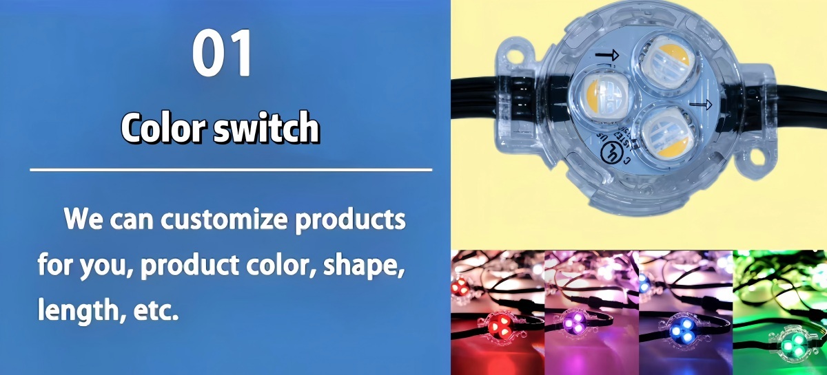 Misrabbit 30MM 0.96W 12V Gemstone Permanent Outdoor Lights 3 Led Waterproof Christmas Rgbw With Surplife App And Track · image 2