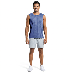 เสื้อกล้ามผู้ชายน้ำหนักเบาใส่ออกกำลังกายในยิมสีพื้น - Product Image 1