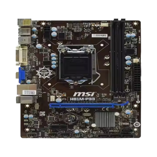 For MSI H81M-P33 Desktop Gaming Motherboard Intel LGA 1150 DDR3 M-ATX Dual USB 3.0 SATA PCI-Express X16