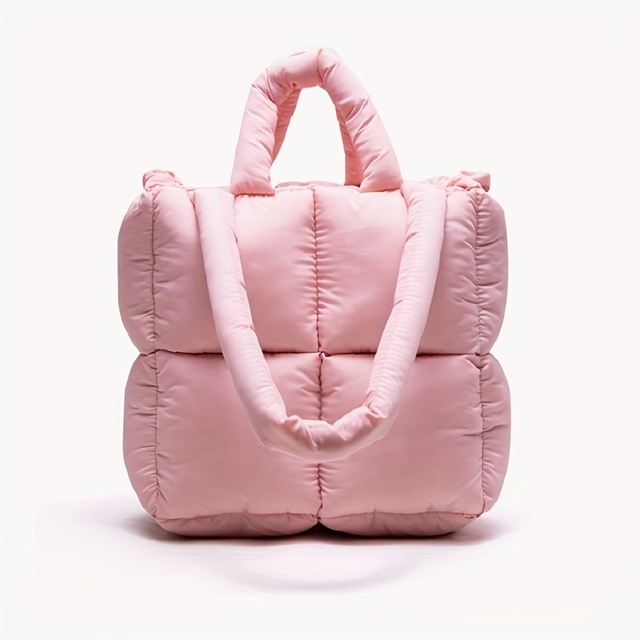 Large Capacity Quilted Tote Bag Puffer Simple Shoulder Bag Women's Fashion Handbag Purse