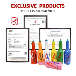 Bouteille d'entraînement pour barman en plastique coloré néon, réutilisable, avec couvercle, étanche, pour la pratique des cocktails - Product Image 5