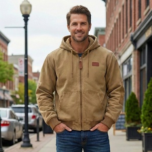 Blouson d'hiver pour homme, vêtement de travail extérieur, fournisseur de premier plan, personnalisé, épais 460 g/m², 100 % coton French Terry, sweat à capuche zippé surdimensionné - Product Image 1