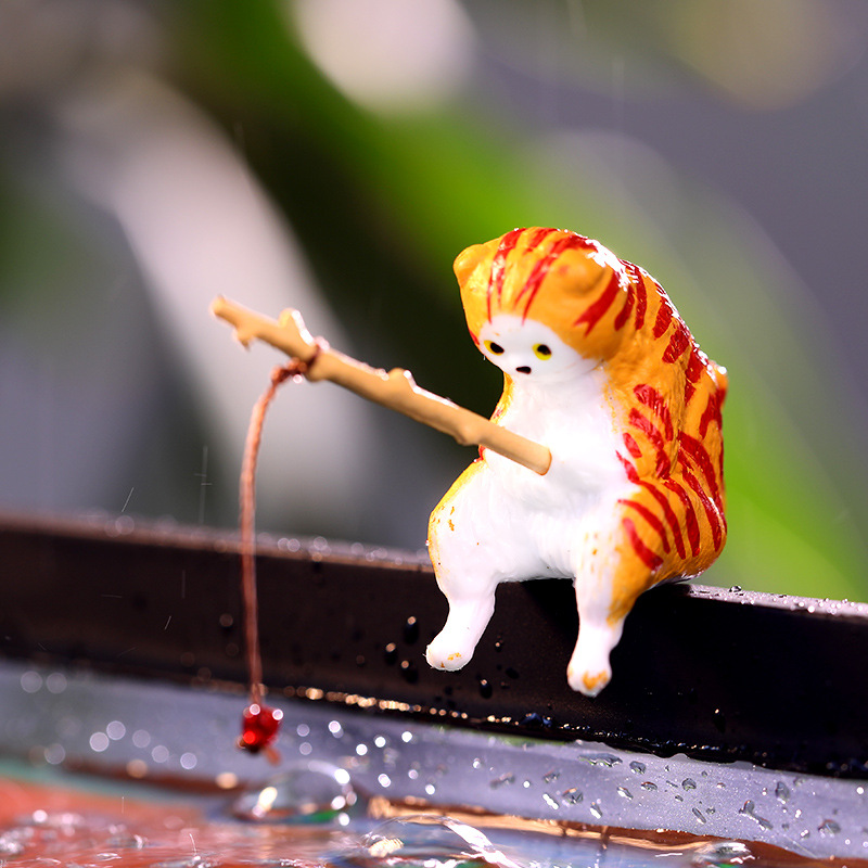 Gato oreja plegable naranja