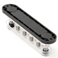 Barre omnibus 300A 12V pour voiture, bloc de distribution d'alimentation CC avec couvercle, 6x3/8" (M10) bornes à goujons, max 300V CA, barre omnibus audio 48V pour voiture