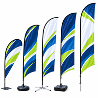 Drapeau de plage extérieur personnalisé OEM, bannière publicitaire commerciale pour la promotion de la marque, les activités publiques et les festivals