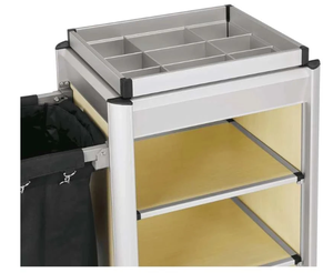 <span class=keywords><strong>Chariot</strong></span> <span class=keywords><strong>de</strong></span> ménage pour hôtel Sac noir simple <span class=keywords><strong>en</strong></span> bois clair moyen - Product Image 3