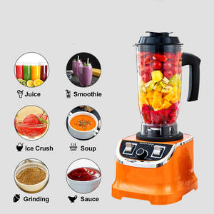 专业水果食品榨汁机和搅拌机银色立式厨房搅拌机2合1 - Product Image 3