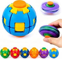 Balle Fidget Spinner Transformable 3D Couleurs Macaron avec Rotation Automatique, Jouet Anti-Stress – Entrepôt USA