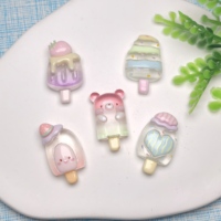 Simulación de frutas, helados y paletas de resina con base plana para scrapbooking, decoración de teléfonos, manualidades de joyería DIY y accesorios para lazos de pelo