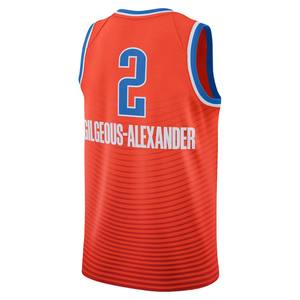 Kualitas Tinggi 2 #   Jersey Basket Bordir Amerika Gilgeous-Alexander Grosir Celana Pendek Bernapas Cepat Kering - Product Image 3