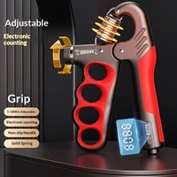 Agarrador de Resistencia Ajustable de 5-100 KG con Contador para Fortalecer Músculos de Muñeca, Brazo y Dedos