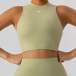 MIQI logotipo personalizado al por mayor suave Atlético Top ropa <span class=keywords><strong>mujer</strong></span> gimnasio sin mangas Yoga Tank Top Fitness <span class=keywords><strong>chaleco</strong></span> - Product Image 1