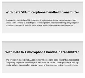 Micrófono Inalámbrico Digital Profesional Uno-a-Dos para SLXD24 (China Continental) - Product Image 3
