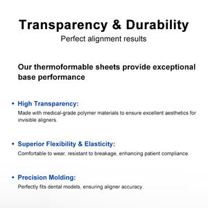 Smile Find Mehrzweck-Mundschutz Transparente Thermoplastische Unsichtbare Kieferorthopädische Schiene Durchsichtige Dental-PETG-Vakuumformfolie - Product Image 2
