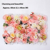 Parete di fiori artificiali fai da te in plastica, con rose verdi, per matrimoni, decorazione all'ingrosso per pareti floreali