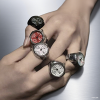 Jam Tangan Cincin Bulat Populer Laris Manis Desain Sederhana Unik Uniseks Minimalis Jam Tangan Cincin Trendi Serbaguna Kreatif