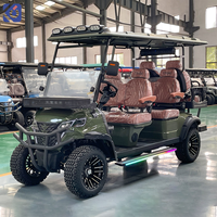 Voiturette de golf électrique 6 places CAMP avec batterie au lithium, véhicule utilitaire pour parcours de golf, complexe hôtelier, hôtel, communauté, campus