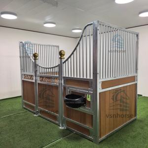 Nhà sản xuất tùy chỉnh mô-đun ngựa ổn định quầy hàng với HDG thép và rắn tre infill Panels cho ngựa trang trại và trang trại - Product Image 1