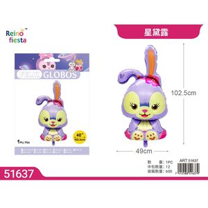40 pollici viola cartone animato coniglietto palloncino gigante decorazioni per la festa festiva - Product Image 1