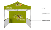 Tente de réception personnalisée en aluminium pour intérieur/extérieur, avec toit en toile Oxford, 10x20/10x10, impression par sublimation, toutes saisons, pour exposition