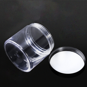 50ml 80ml 100ml 120ml 150ml 200ml <span class=keywords><strong>250ml</strong></span> 500ml 8 oz <span class=keywords><strong>PS</strong></span> Pet mỹ phẩm lọ nhựa cơ thể chà container với nắp đậy màu đen - Product Image 4