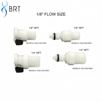 Raccord de tuyauterie à connexion rapide de type push, prise femelle 1/4 avec valve, pour systèmes de transfert de fluides, fourni par l'usine
