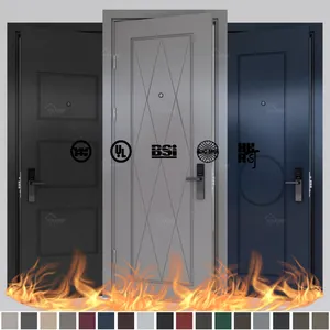 Guangdong yohome top manufacturer customized high quality wood interior doors luxury wooden doors hotel rooms fire raed doors