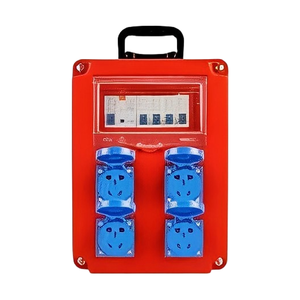 กล่องจ่ายไฟแบบพกพา กันน้ำ พร้อมเต้ารับ 4x10A, ระบบป้องกันไฟรั่ว 1P+N และเบรกเกอร์ 4x1P - Product Image 1