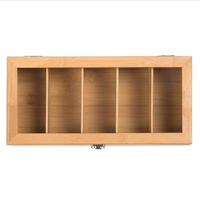 Boîte à thé en bois personnalisée, laquée, 8 compartiments, boîte de rangement pour thé en bois