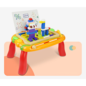 Papan gambar magnetik anak-anak, mainan blok bangunan edukasi DIY 2 in 1 - Product Image 5