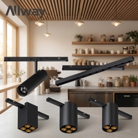 Rail magnétique en aluminium pour éclairage LED, blanc/noir, 48V, mini, ultra-plat, système magnétique, spot LED pour hôtel moderne