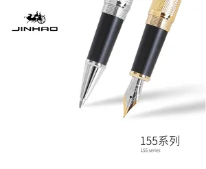 JINHAO 155 Серия Новое поступление индивидуальная металлическая перьевая ручка для продвижения золотая ручка процесс рисования