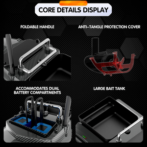 Barco Cebador RC con GPS Comercial V060, 500M, Doble Potencia, Velocidad Fija, Tanque de Cebo de 2kg, <span class=keywords><strong>Lanzador</strong></span> de Cebo para Alimentador de Peces, Sonar Manual - Product Image 4