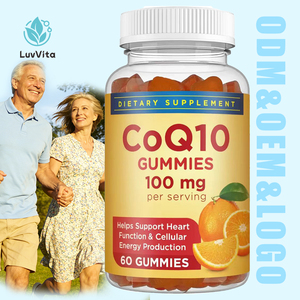 Gomitas de CoQ10 con Sabor a Naranja, Favorecen la Salud del Corazón, Energía Celular y Antioxidantes, 60 Gomitas, Logotipo Personalizado OEM/ODM Disponible - Product Image 1