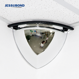 Miroir d'angle à 90 degrés de 30 cm pour améliorer la sécurité et la visibilité, champ de vision élargi, miroir dôme quart de cercle - Product Image 4