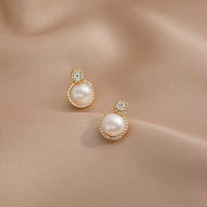 Pendientes de Perlas de Agua Dulce Estilo 1622 para Mujer, Diseño Elegante - Product Image 2