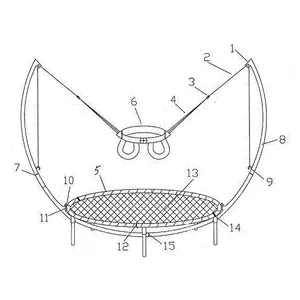 Nhà máy trực tiếp bán phiên bản nâng cấp Bungee nhảy với Rocker và mùa xuân, khung thép <span class=keywords><strong>Trampoline</strong></span> cho trẻ em - Product Image 1
