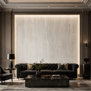Losa de piedra sinterizada con aspecto de mármol blanco, baldosa de porcelana pulida con aspecto de mármol, 1600 x 3200 x 12 mm para pared - Product Image 2