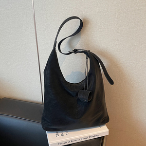 Sac à bandoulière décontracté de haute qualité pour femme, sac fourre-tout tendance grande capacité 2026, forme seau avec fermeture éclair - Product Image 2