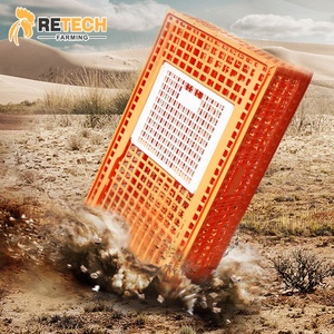 Retech Farming Good Price PP Plastic Poultry Transport Crates For live chicken