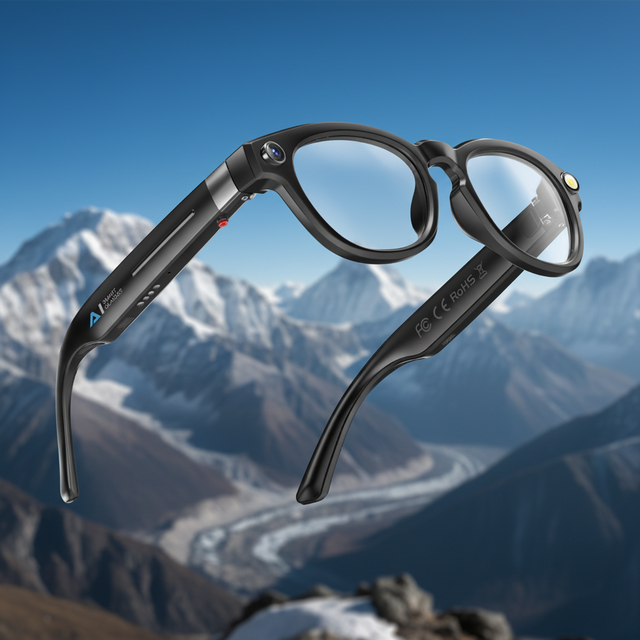 Premium AI Smart Glasses AI Model Powered ChatGPT Assistant 1080P Video Recording App Control Audio Playback Real-Time
