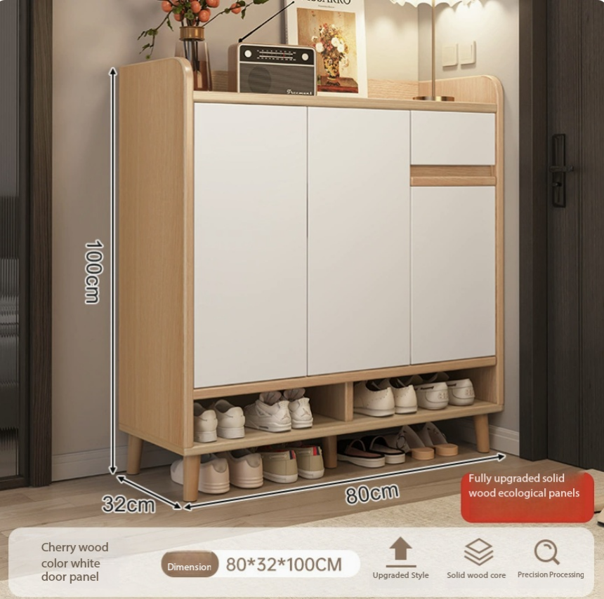 Núcleo de madera maciza 80*32 Color cerezo Blanco