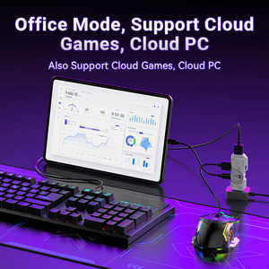 Teclado y ratón para juegos M9, paquete combinado 5 en 1, teclado con cable retroiluminado con LED arcoíris para tableta, juego móvil - Product Image 5