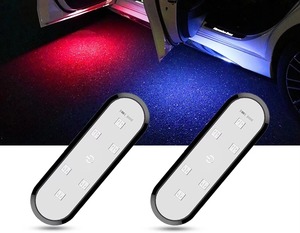 5V USB sạc không dây tự động RGB <span class=keywords><strong>LED</strong></span> môi trường xung quanh đèn phổ Xe mở cửa an toàn chống va chạm khẩn cấp tín hiệu cửa ánh sáng - Product Image 1