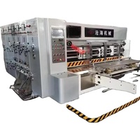 Impresora de cartón corrugado completamente automática, troqueladora Slotter/máquina troqueladora y de impresión flexográfica de 3 colores para caja de cartón