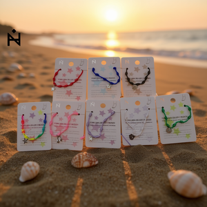 Tobillera de Acero Inoxidable con Nudo de Siete Estrellas, Hecha a Mano, 12 Piezas, Unisex, Regalo, Estilo Lindo - Product Image 3